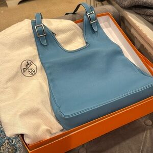 Hermes Massad PM blue Togo Leather